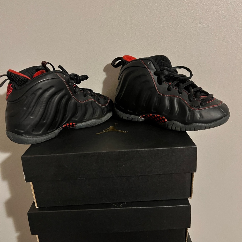 Kids Black and Red Sneakers
